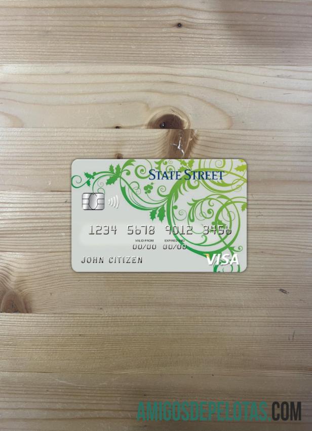 Frente fotográfica do cartão Visa do Belize State Street Bank baixar para verificação